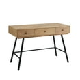 thumbnail image 4 of Linon Kessinger 44" Writing Desk with 3 Drawers, Natural and Black, 4 of 12