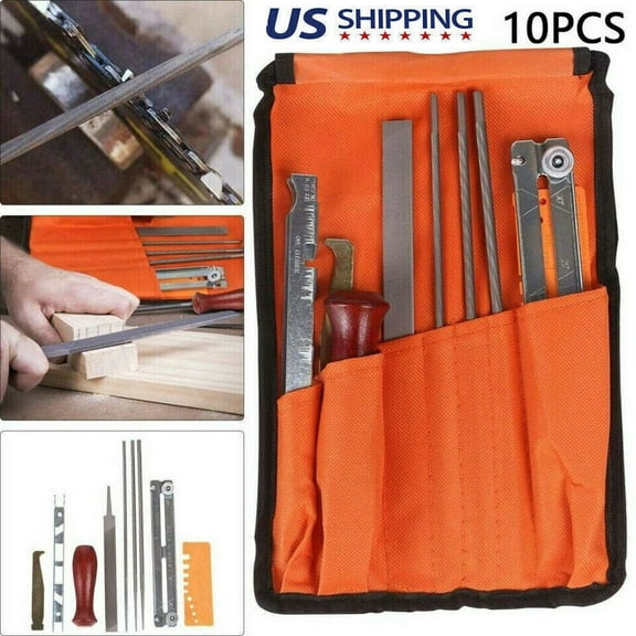 10X Chainsaw Sharpening Kit File Filing Chain Sharpen Saw Files Hand Tool Set @