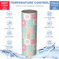 thumbnail image 5 of Pioneer Flower Floral Print Pattern 20oz Skinny Tumbler with Straw & Lid, Double Wall Vacuum Insulated Cup, Leak-Proof, Cup Holder Friendly, Hot 6H Cold 12H, 5 of 6