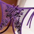 thumbnail image 4 of Bigersell No Show Underwear Clearance Plus Size Underwear Bikini Panty Style P-666 Spandex Thong Panties Thongs Briefs High Waist Women's Bikini Panties Purple One Size, 4 of 4