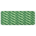 thumbnail image 1 of Leaves Kitchen Mat, Foliage Pattern Doodle Style Illustration Composition of Nature, Plush Decorative Kitchen Mat with Non Slip Backing, 47" X 19", Pale Green Fern Green, by Ambesonne, 1 of 1