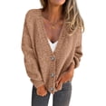 thumbnail image 1 of Cardigan Oversized de Punto Grueso PRETTYGARDEN Camel XL, 1 of 7