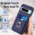 thumbnail image 6 of Allytechgroup Google Pixel 8 Pro Wallet Case for Women Men, Premium PU Leather Shockproof Hand Wrist Slim Fit Back Cover Phone Case for Google Pixel 8 Pro, Blue, 6 of 6