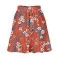 thumbnail image 5 of Women's Summer Beach Skirts Sunflower Dress Pleated Ruffle Skirt Drawstring Adjustment Skirt, 5 of 6