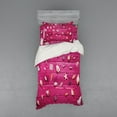 thumbnail image 1 of Ambesonne Nautical Bedding Set 3 Pcs, Seashells Vintage, Twin XL, Cream and Fuchsia, 1 of 3
