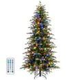 thumbnail image 1 of Costway 7.5 FT Artificial Christmas Tree Pre-Lit Xmas Tree with 1195 Branch Tips, 1 of 10