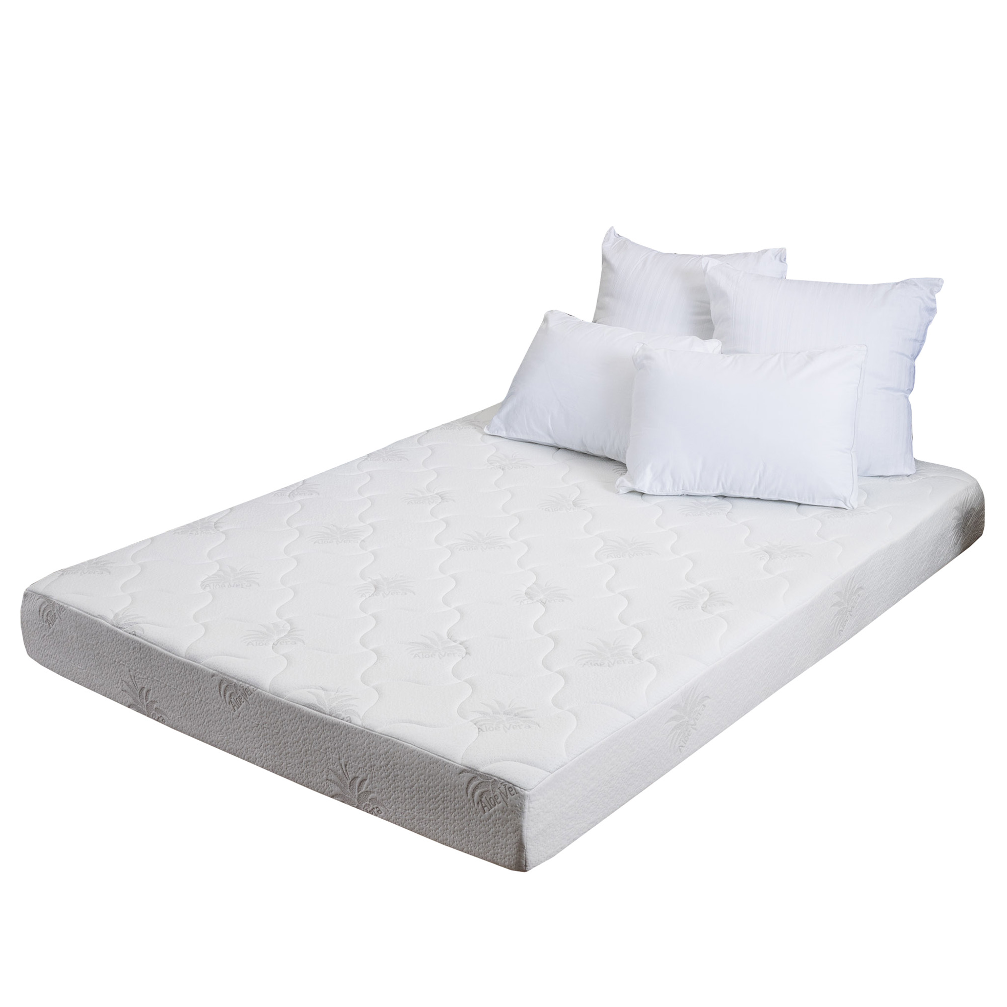 Aloe Gel Memory Foam 8-Inch Full-Size Smooth Top Mattress ...