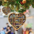 thumbnail image 1 of pstuiky Home Decor 2pc Pendant Decoration Bookcase Hanging Tag Christmas Tree Pendant Bookcase Hanging Tag Sale, 1 of 6