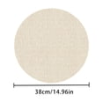 thumbnail image 4 of Placemats Set of 6 Linen Fabric Dining Table Mats, Plain Color Stain Resistant and Washable Heat Insulated Table Mats, Durable Kitchen Decorative Place Mats for Home Dining, 4 of 6