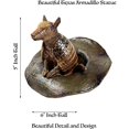 thumbnail image 2 of Urbalabs Western Armadillo in Cowboy Hat Desk Decor Armadillo Art Gifts Figure Western Garden Statues Decor Outdoor Statue Yard Art Sculptures Rustic Yard Decorations (Dillo in Hat), 2 of 7
