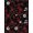 Black Red White, Pattern 3, variant on ODIKA Music Retro Note Record Album Notes Border Tufted Round Movie for Guest Room, Lounge, Apartment, Non-Slip Low Profile