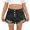 Black, variant on Birthday Party Denim Hot Pants for Kids, Ripped Design, Stretchy Cotton Blend, Short Length, Elastic Waistband, Lightweight Summer Wear