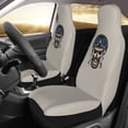 thumbnail image 3 of XMXT 2Pcs Car Seat Cover Decor Protector, Motorcycle Skeleton Print Front Seat Covers for Cars SUVs, Universal Fit, 3 of 9