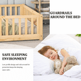 thumbnail image 5 of UHOMEPRO Twin Floor Bed with Fence and Door, Montessori Floor Bed for Kids, Toddler Bed Frame with Safety Guardrails and Slats, Wood Floor Bed Frame Twin Size, No Box Spring Needed, Natural, 5 of 13