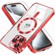 thumbnail image 1 of Chenchen Magnetic for iPhone 15 Pro Max Case with MagSafe [Never Yellowing] [Military Grade Drop Protection] Full Camera Lens Protector Plating Soft Clear Phone Case for Women Girls, Red, 1 of 1
