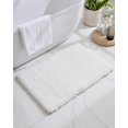 thumbnail image 2 of Alfombra de baño Disolla, blanca, antideslizante, esponjosa, 50 x 80 cm, lavable, 2 of 9