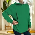 thumbnail image 2 of HAPIMO Women's Hoodies Casual Long Sleeve Pullover Hooded Sweatshirts Fall Winter Trendy Sweatshirts Solid Side Zip Breastfeeding Tops Green XXL, 2 of 5