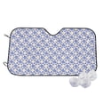 thumbnail image 2 of Lsque Plaid Flowers Car Windshield Sun Shade | Accordion Folding Style Auto Shade for Car Truck SUV Van | Blocks UV Rays Sun Visor Protector | Medium, 2 of 7