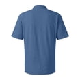 thumbnail image 7 of GrmtClth Mens Linen Shirt Short Sleeve Henley Shirts Summer Beach Casual Hippie Shirt Button Lightweight Collarless Tee Top Navy XL, 7 of 7