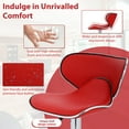 thumbnail image 5 of CL.HPAHKL Swivel Bar Stools Set of 2, Adjustable Counter Height Bar Stools Counter Stools, Modern PU Leather Barstools for Kitchen Island Counter Bar Kitchen Dining Room, Red, 5 of 7