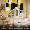 thumbnail image 5 of Yellow Black Patchwork Swag Curtain Valance for Windows, Abstract Retro Art Window Treatments Short Swag Topper for Kitchen Windows Bathroom Bedroom, 36"x45", 5 of 8