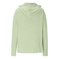 thumbnail image 4 of Guieoi Womens Shirts under $5 Womens Casual Hoodies Spandex Long Sleeve Hooded Lattice Splicing Shirts Zipper Sweatshirts Green, 4 of 8