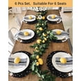 thumbnail image 4 of 15 Inch Round Placemats Set of 6, Black Snowman Non Slip Heat Insulation PP Table Mats, Christmas Winter Snowflake Xmas Tree Washable Place Mats for Kitchen Dining Party Table Decor, 4 of 7