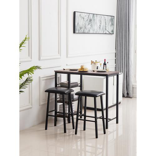 Details about   PVC Wood Grain Three-Layer Frame Couple Bar Table Soft Bag Bar Stool US Stock 