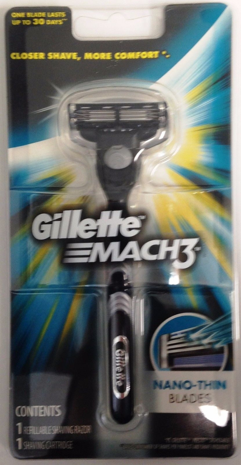 Gillette Mach3 Razor Handle with 1 Cartridge