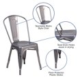 thumbnail image 2 of Clear Coated Metal Indoor Stackable Chair, 2 of 9