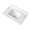 Carrara White with 3 Faucet Holes, variant on 22 Inch SideSplash, 4" Height Backsplash, Bianco Carrara Venato Stone Countertop Side Panel, Matching Stone Bathroom Vanity Top Accessories
