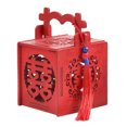thumbnail image 4 of GAXIRE 2 cajas de regalo portátiles de estilo chino, de madera, para dulces, bodas, con borlas y cuentas azules, ahuecadas, para dulces, suministros para bodas, tamaño S, 4 of 6