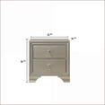 thumbnail image 5 of Modern Glam Champagne 2-Drawer Embossed Crocodile Nightstand, 5 of 9