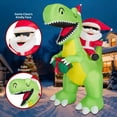 thumbnail image 3 of Inflable Navideño ININ Papá Noel Montado en Dinosaurio de 8 ft, 3 of 7