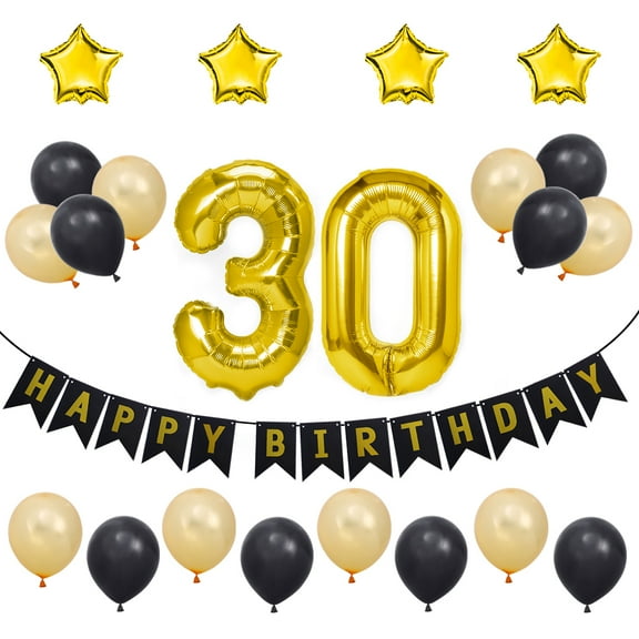 unbranded  23 Pcs Birthday Party Decorations for Home Aluminum Foil Balloons