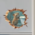 thumbnail image 3 of weibbin Plastic 3D Wall Sticker Mouse Hole Break Effect for Bedroom Living Room Skirting Decor, 3 of 6