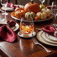 thumbnail image 5 of Leeye Thanksgiving Stemless Wine Glass - Fall Squirrel & Pumpkin Design, 2D Printed, for Home & Holiday (Style B), 5 of 6