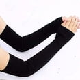 thumbnail image 1 of (negro) guantes largos de lana para mujer, 1 of 5