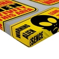 thumbnail image 2 of Ambesonne Space Fitted Sheet, Warning Alien Danger, Full Size, Black Yellow, 2 of 3