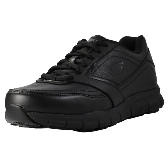 Skechers Nampa-Wyola Work Shoes for Women Lace Up Synthetic Leather Cushioned Insole Shock Midsole Electrical Hazard Safe Athletic Shoes