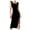 Black, variant on Fesfesfes Women Gowns Lady Part club Party Wedding vented Solid Color Dress Tops on