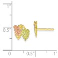 thumbnail image 4 of Auriga Fine Jewelry 10K Tri-Color Gold leaves Stud Earrings for Women(L-10mm; W-9mm), 4 of 5