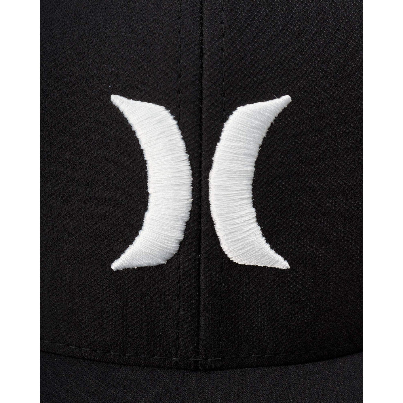 Hurley Men's One and Only DRI-Fit Flex Fit Hat (S/M, Black/White)