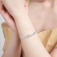thumbnail image 2 of VONALA Evil Eye Bracelet 925 Sterling Silver Hamsa Hand of Fatima Turkish Blue Eye Charm Link Chain Layered Bracelets Religious Protection Jewellery Gifts for Women, 2 of 6