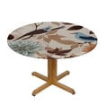 thumbnail image 3 of WYYP  Plants and Birds Fitted Round Tablecloth, Waterproof Table Cloth with Elastic Edge Table Covers  Round Tables for Indoor Outdoor White, 3 of 7