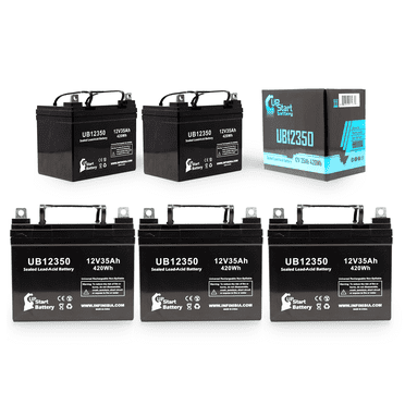 5x Pack - Compatible Tuffcare ValueShopperScooter Battery - Replacement UB12350 Universal Sealed Lead Acid Battery (12V, 35Ah, 35000mAh, L1 Terminal, AGM, SLA)