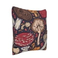 thumbnail image 2 of Bingfone Forest Wild Mushroom Linen Throw Pillow Covers Cushion Case Pocket Button Vintage Farmhouse Pillowcase For Sofa Couch Bed 18"X18", 2 of 9