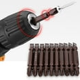 thumbnail image 2 of 10-Pack Magnetic Double-Ended Screwdriver Bits, S2 Steel 6.3mm Shank x 65mm Length, PH2/SL6 Cross/Slotted Tips, High-Durability Hardware Tools for Screw Fixing, Red Finish, Precision Bite Design to, 2 of 6