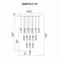 thumbnail image 5 of CWI Lighting  Olinda 37 Light LED Integrated Metal Chandelier in Black, 5 of 6