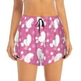 thumbnail image 3 of Uemuo Cute Poodle Dog Pattern Women's Athletic Shorts High Waisted Running Shorts with Liner Pockets Gym Elastic Workout Shorts-Large, 3 of 9